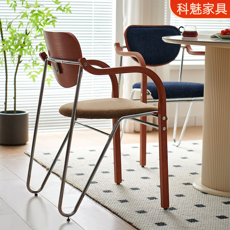 Стул обеденный: mid-century, минимализм, из массива, тканевый, для кофейни