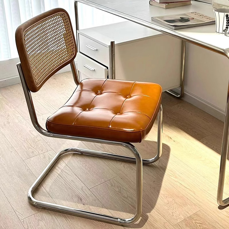 Стул обеденный: кресло для отдыха, mid-century, скандинавский, плетёный из ротанга, для кофейни