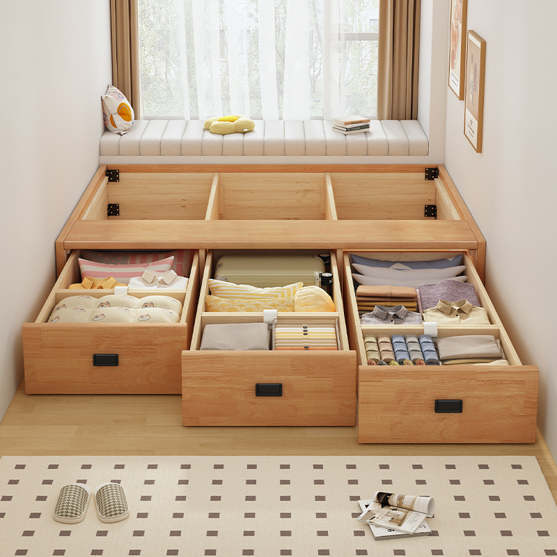 Кровать двуспальная: современный минимализм, из массива, для хранения, напольный, для малых помещений